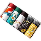 Мужское нижнее белье, боксеры с модным принтом, мужские трусы-боксеры, мужские трусы с мультяшным рисунком, мужские шорты-боксеры