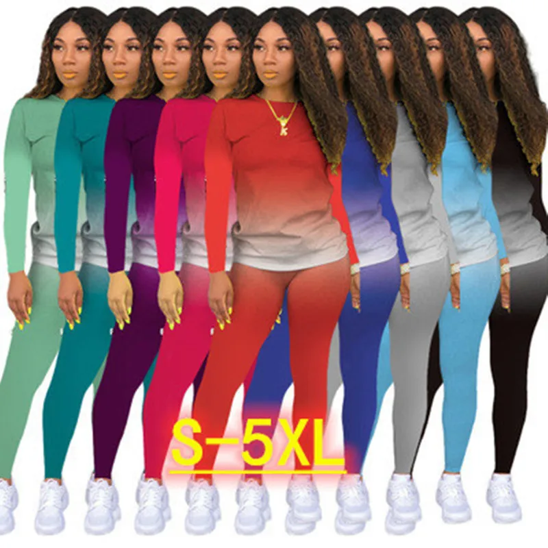 

Женский комплект из двух предметов Bikoles, весна-осень, с круглым вырезом, длинными рукавами и длинными брюками, 2021