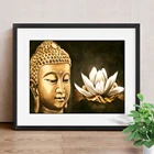 Религия, алмазная живопись, вышивка крестиком, украшение для дома, узор Будды, алмазная вышивка, мозаика с белым лотосом, настенное искусство