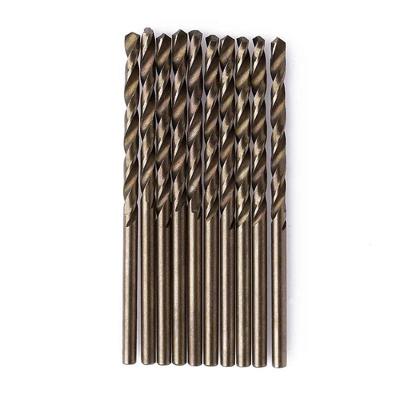 

2021 New 10Pcs 2.5mm M35 Round Shank HSS-Co Cobalt Twist Drill Spiral Drill Bit