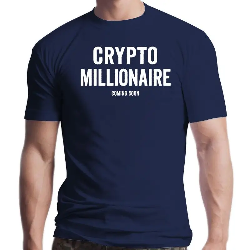 

New Men's Crypto Millionaire t shirt personalized tee shirt S-XXXL Letters Sunlight Authentic Spring slim shirt