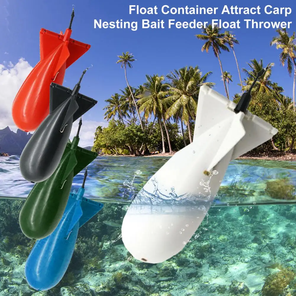 

5pcs Container Nesting Device Carp Fishing Rocket Feeder Bomb Float Lure Bait Holder Pellet Rockets Feeders Float Fishing Tools