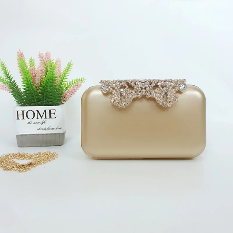 

women Party evening bag ornament metal high end rhinestone clutch purses