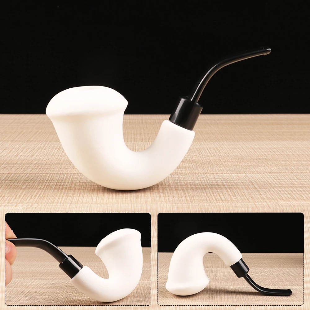 Ⓐ курильщик ручная роспись керамическая трубка с пальчиком керамический