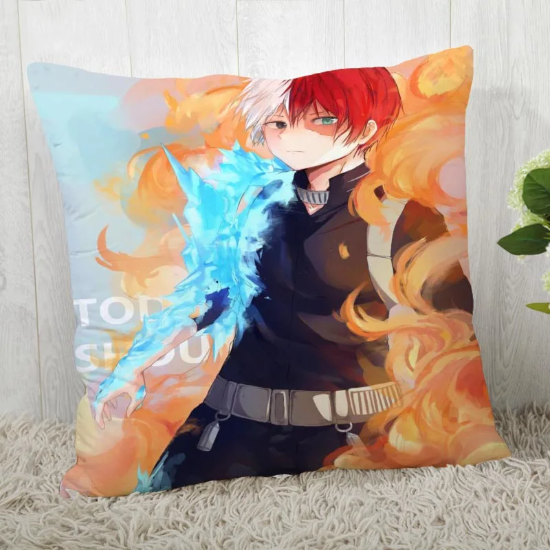 Custom Pillow Cases Boku no Hero Academia Square Pillowcase Christmas Zippered Pillow Cover 40*40cm,45*45cm(One Side - Color: Pillowcase  6