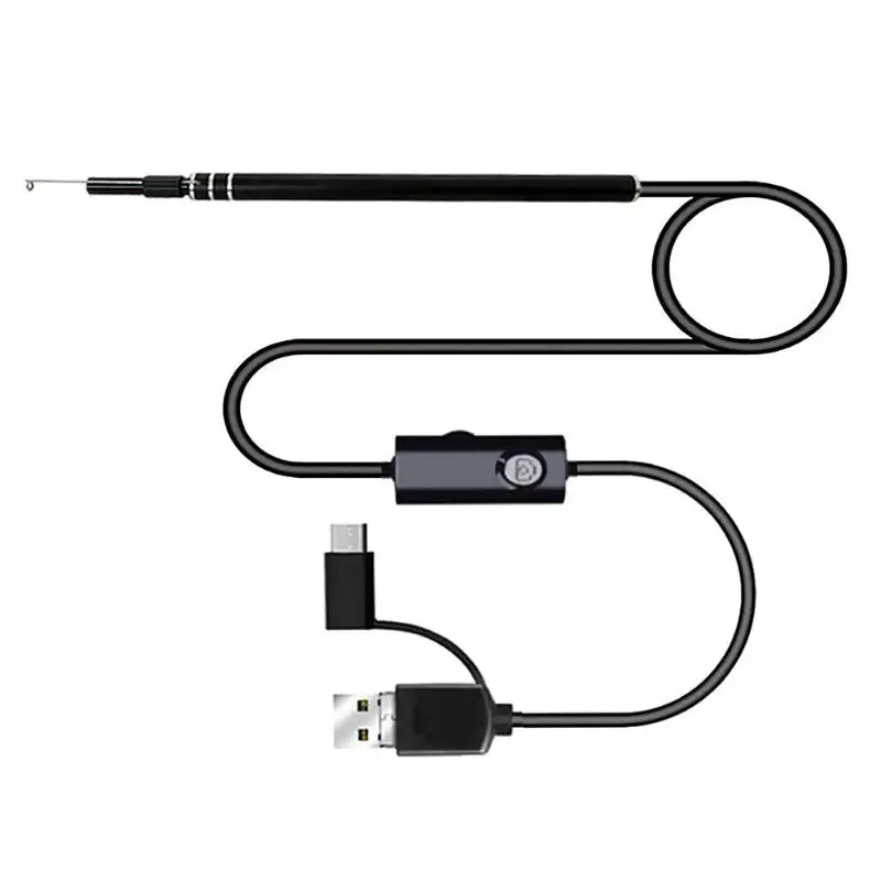 Usb-эндоскоп для чистки ушей HD визуальная Ушная ложка 5,5 мм мини-камера Android PC Ушная палочка отоскоп бороскоп инструмент забота о здоровье