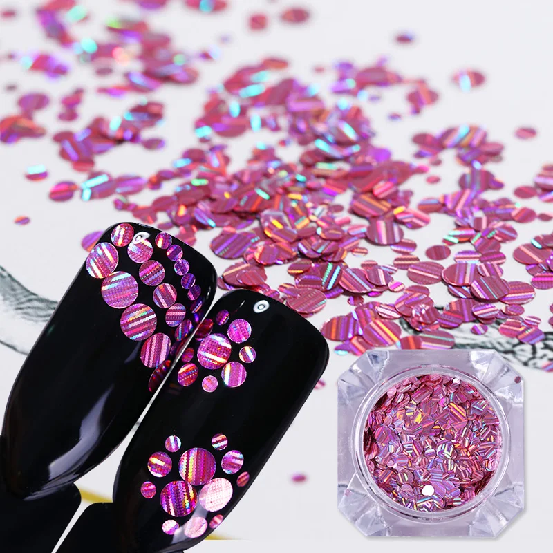 Разноцветные Блестки для ногтей серия хлопья смешанные размеры блестящие