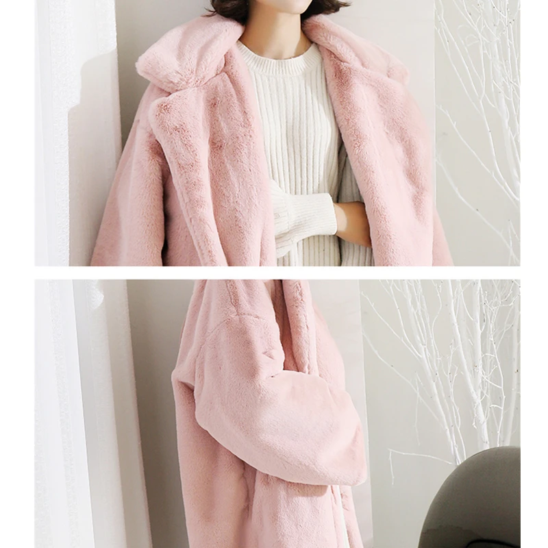 Пальто из искусственного меха кролика рекс для женщин 2019 новое зимнее плотное