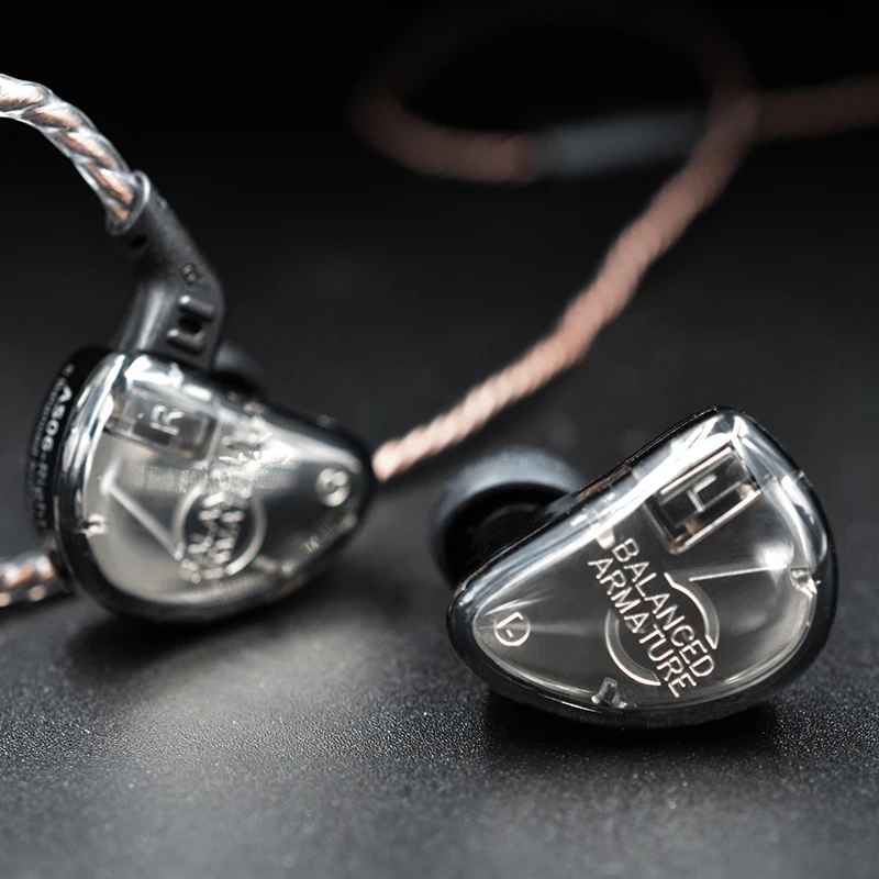 KZ AS06 3BA наушники для ушей 3 сбалансированные арматурные съемные отсоединить 2PIN