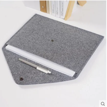 

1PC Simple A4 Big Capacity Document Bag pad Business Briefcase File Folders Chemical Felt Filing Products 5colors