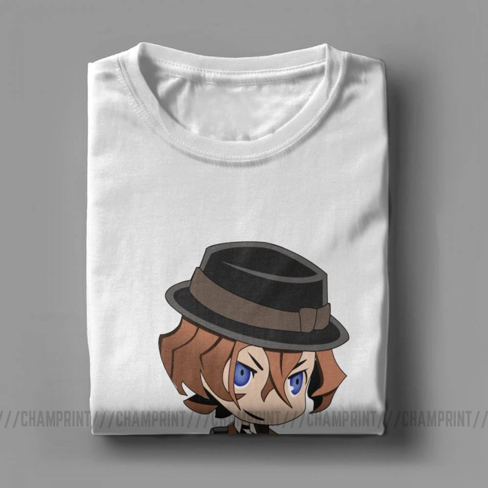 Мужские футболки Chibi Chuuya Bungou с изображением бродячих собак хлопковые топы 2019