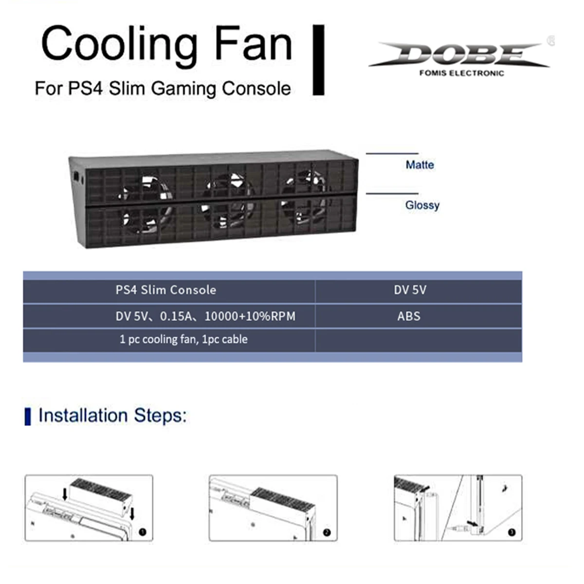 JRGK PS4 тонкий охлаждающий вентилятор консоль кулер умный термостат 3 вентилятора