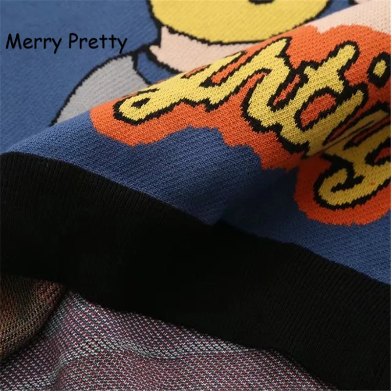 Женский Теплый свитер с забавным мультяшным рисунком Merry Pretty жаккардовый пуловер