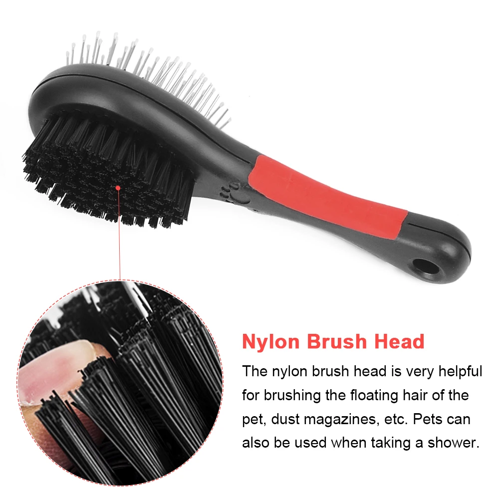 Расческа для груминга собак двухсторонняя многофункциональная Массажная щетка