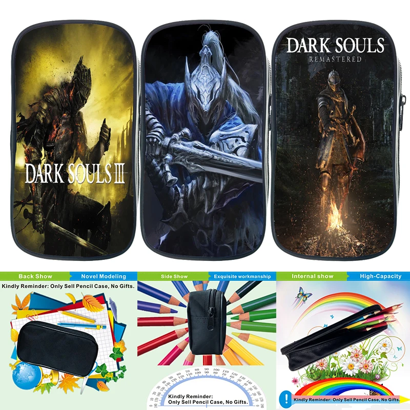 

Чехол для карандаша Dark души Artorias, милая вместительная сумка для ручек на молнии, канцелярский чехол, подарок для детей, школьные принадлежно...