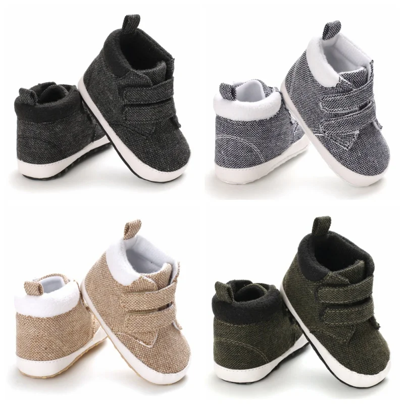 Весенне осенняя Тканевая обувь на мягкой подошве для новорожденных мальчиков и