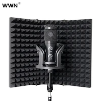folding studio microphone isolation shield recording sound absorber foam panel professional recording tool