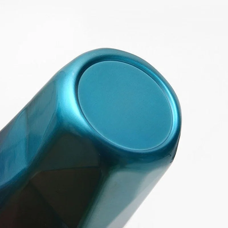 

473ml Stainless Steel Cups Gradient Color Diamond Double Wall Travel Water Bottles with Straw