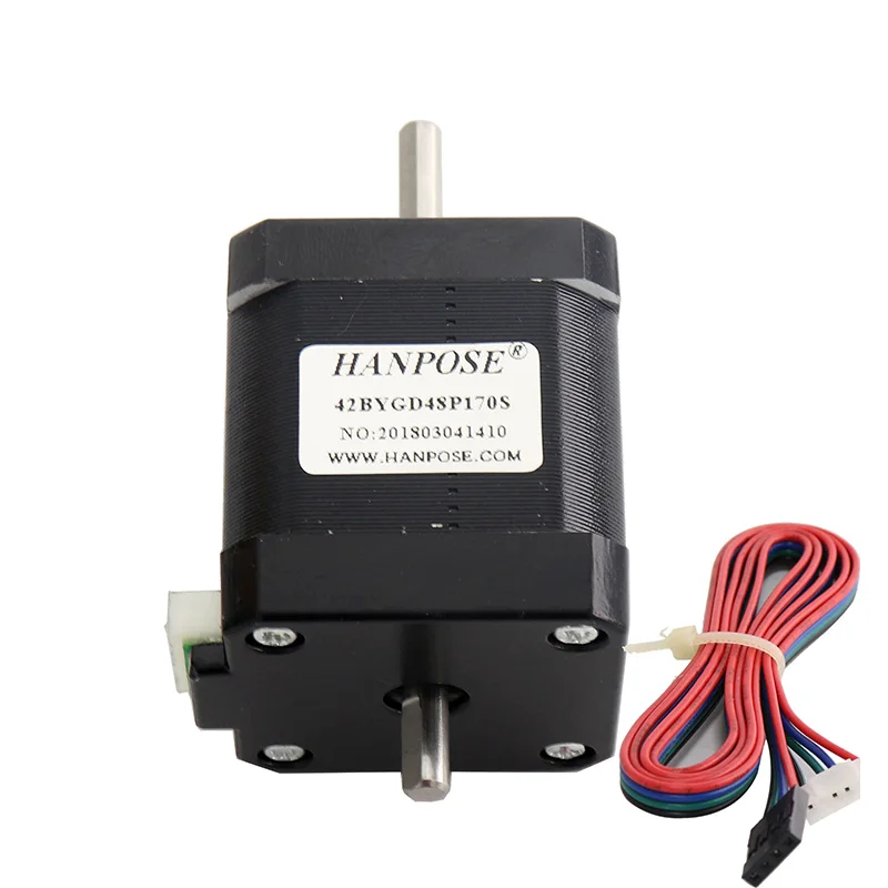 100 шт. 4 проводной шаговый двигатель Nema 17 с двойным валом 42bygh 17HS8401S 1.8A 52N.cm 60 мм для