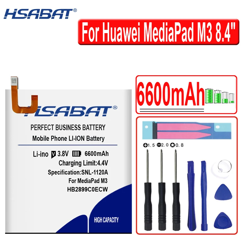 HSABAT 6600mAh HB2899C0ECW Аккумулятор для Huawei MediaPad M3 8 4 &quotфотогалерея|Аккумуляторы