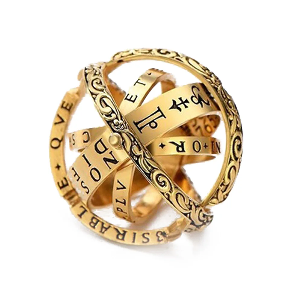 

Astronomical Ring Ring Rings Carve Patterns Couple Ring Foldable Alloy Fashion