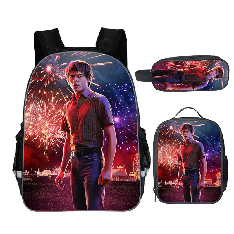 backpack bag Комплект из 3 предметов, Оксфорд, студенческий рюкзак для мальчиков, странные вещи, рюкзак для детей/детские школьные сумки ортопедические рюкзаки - Цвет: backpack bag