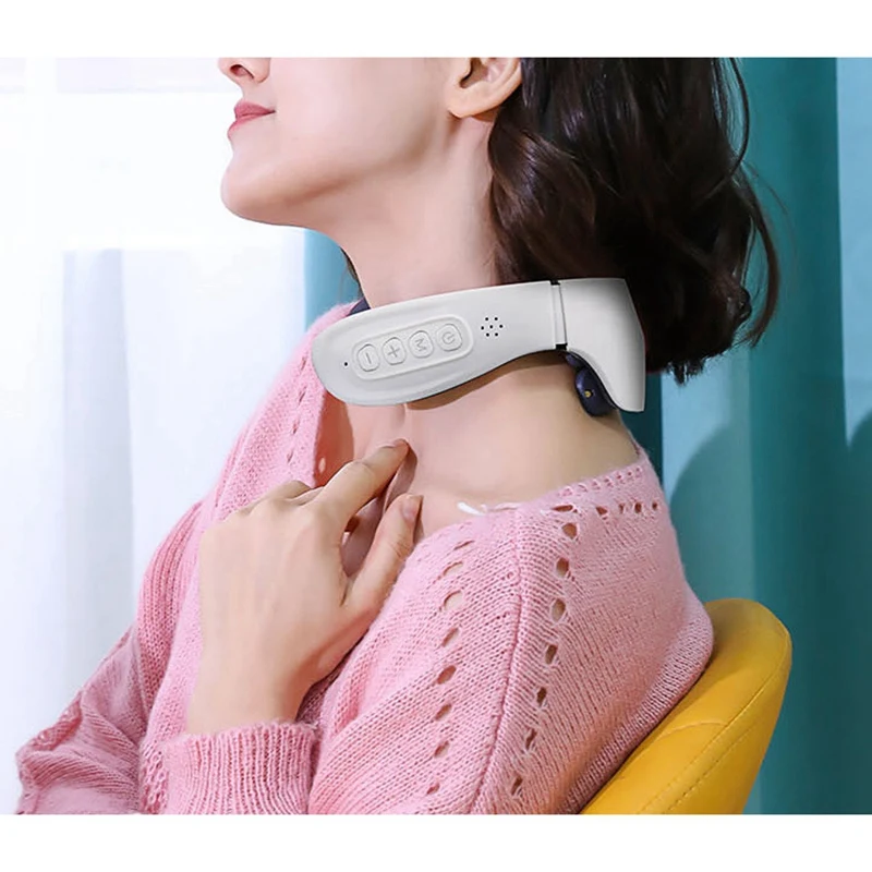 

Smart 3D netic Pulse Heated Electric Shoulder Neck Massager Fatigue Pain Relief Cervical Massager