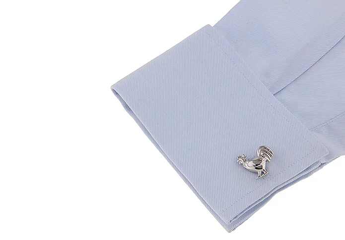 IGame петух запонки медный серебристого цвета Материал Новинка курица дизайн