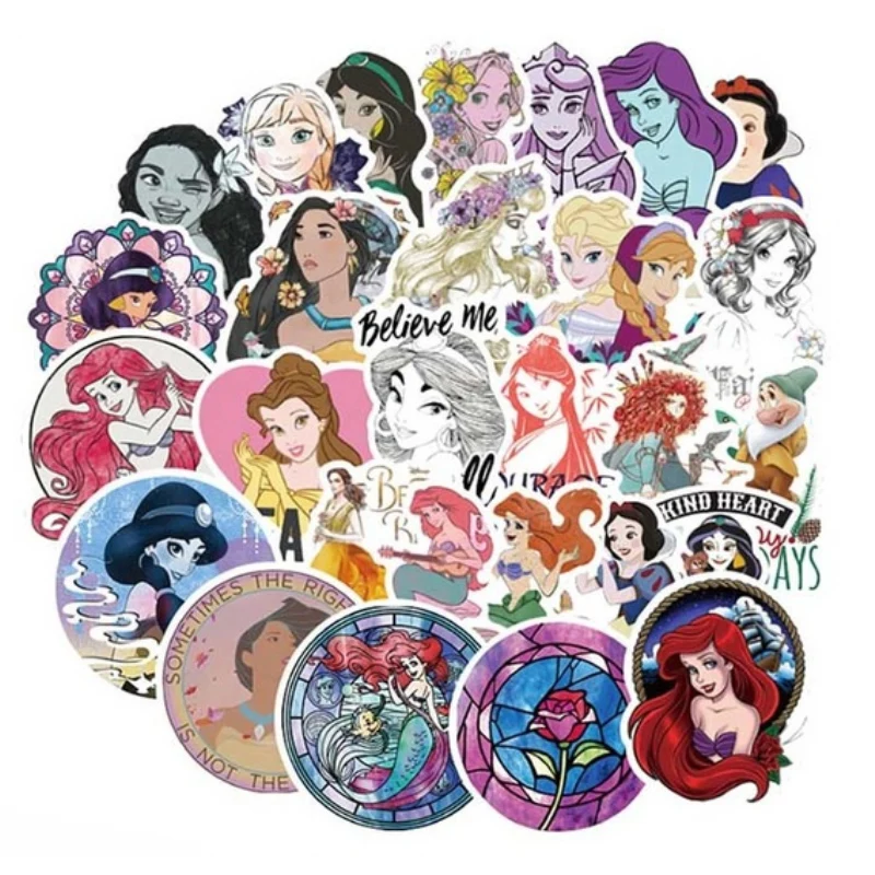 50100pcs disney princess sticker frozen 2 sticker refrigerator computer washing machine mobile phone desk decoration sticker free global shipping