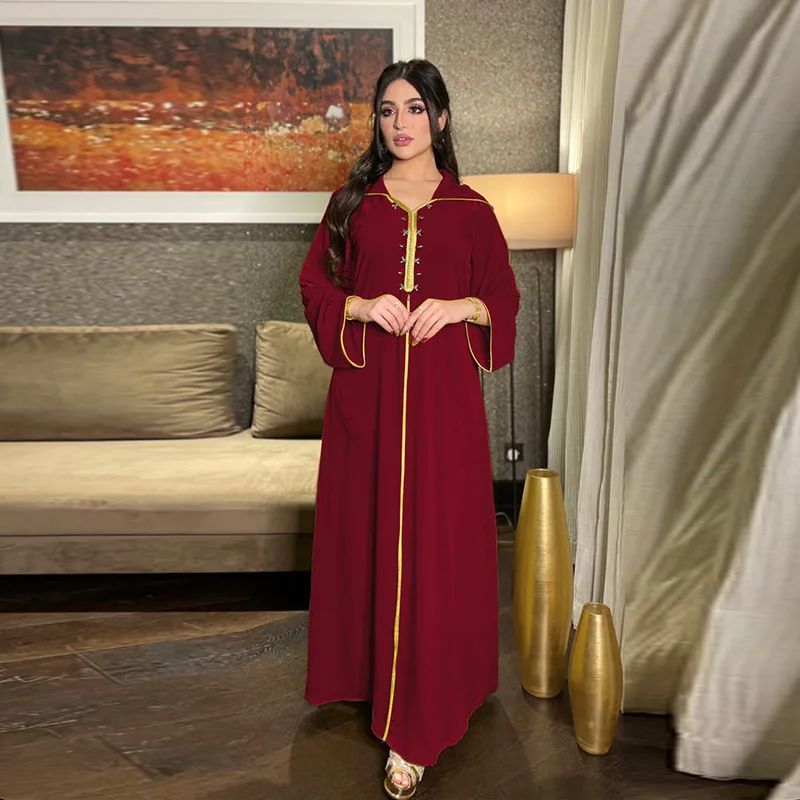 

Moroccan Kaftan Abayas for Women Dubai Abaya Turkey Muslim Hijab Dress Islamic Clothing Jalabiya Dresses Caftan Robe Musulmans