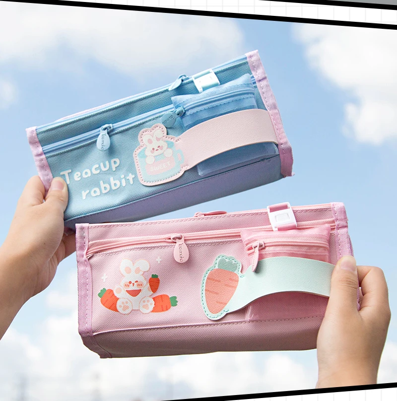 

Симпатичный холщовый пенал Ins для учеников начальной школы в японском стиле чехол-Карандаш для девочек средней яркости 2022