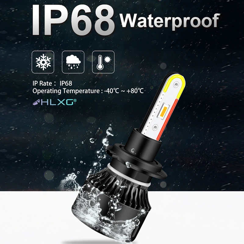 Светодиодный свет для автомобиля h4 H7 H11 авто фары 15000LM RGB светодиодный фар H9 9005 9006