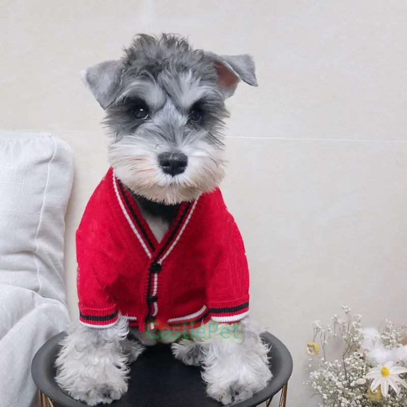 

Elegant Dog Sweater Soft Puppy Cardigan Outfit Pet Knit Sweater Schnauzer Terrier Dog Jacket Dropship Puppy Clothing Sweater