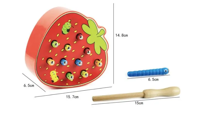 Монтессори червячная игра Магнитные деревянные игрушки для детей раннего