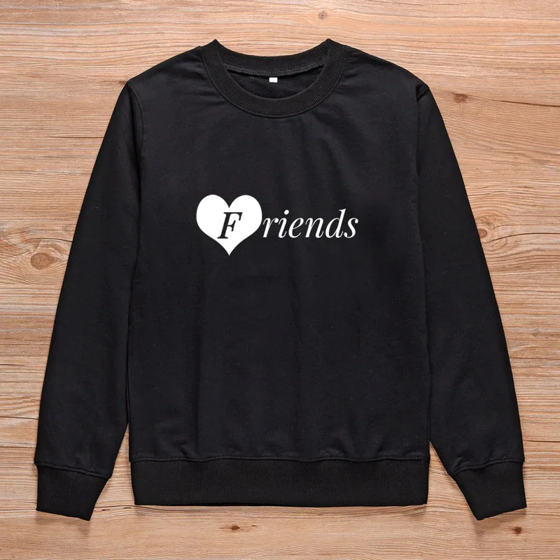ONSEME Best Frieds Forever Print Harajuku Толстовка для женщин 80s 90s свитшот в стиле грандж лучшие друзья соответствующие BFF Friend Топы S-31 - Цвет: Black-Friends