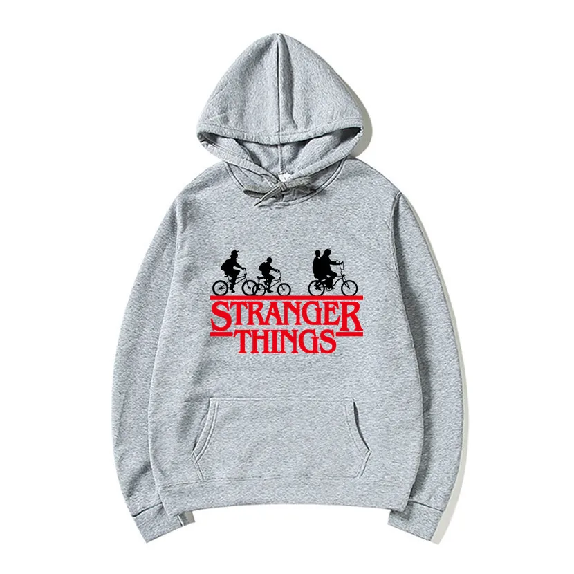 Мужская толстовка с капюшоном и принтом очень странные дела | одежда