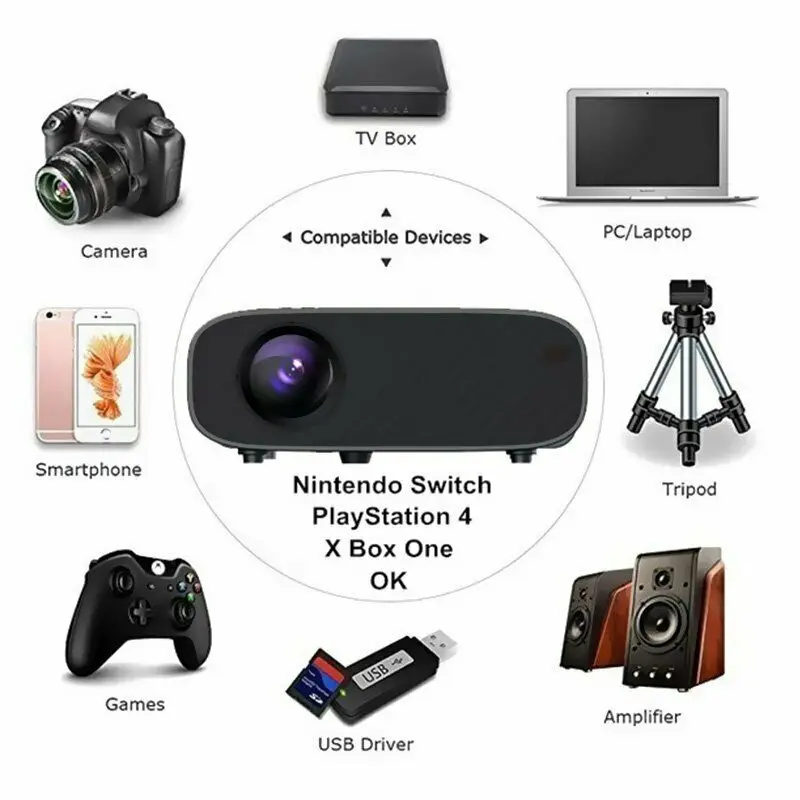 3D светодиодный мини-проектор Wifi Bluetooth 1080p HD проектор для Android IPhone Поддержка HDMI/VGA/USB/