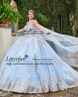 sky blue ball gown quinceanera dresses 2021 princess sweet 16 dresses graduation gowns vestidos de 15 anos custom made