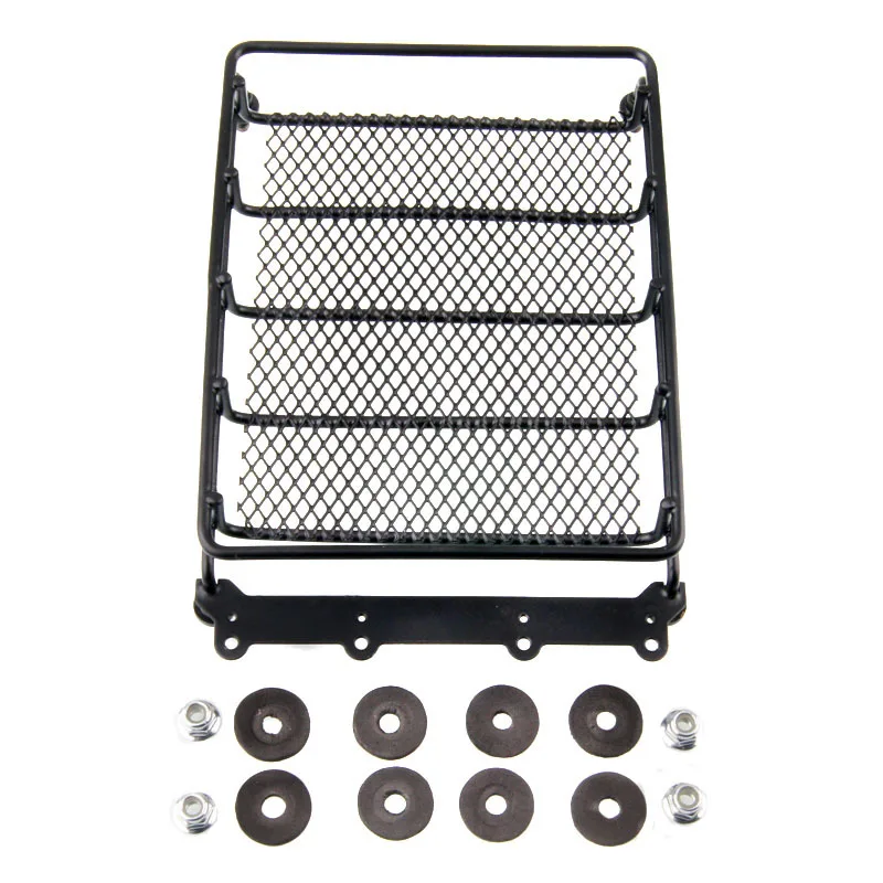 Portaequipajes de Metal para coche teledirigido, 1 Juego de portaequipajes de 130x102mm, 1:10, accesorios DIY-2