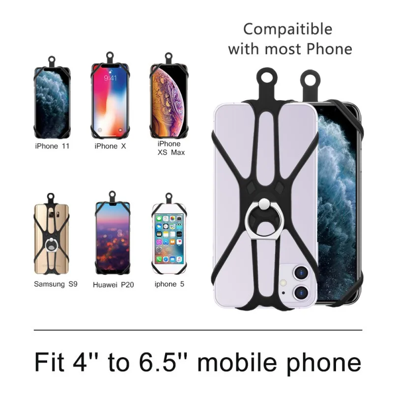 Удобный портативный шейный ремешок для смартфонов 4 6 5 дюймов с металлической