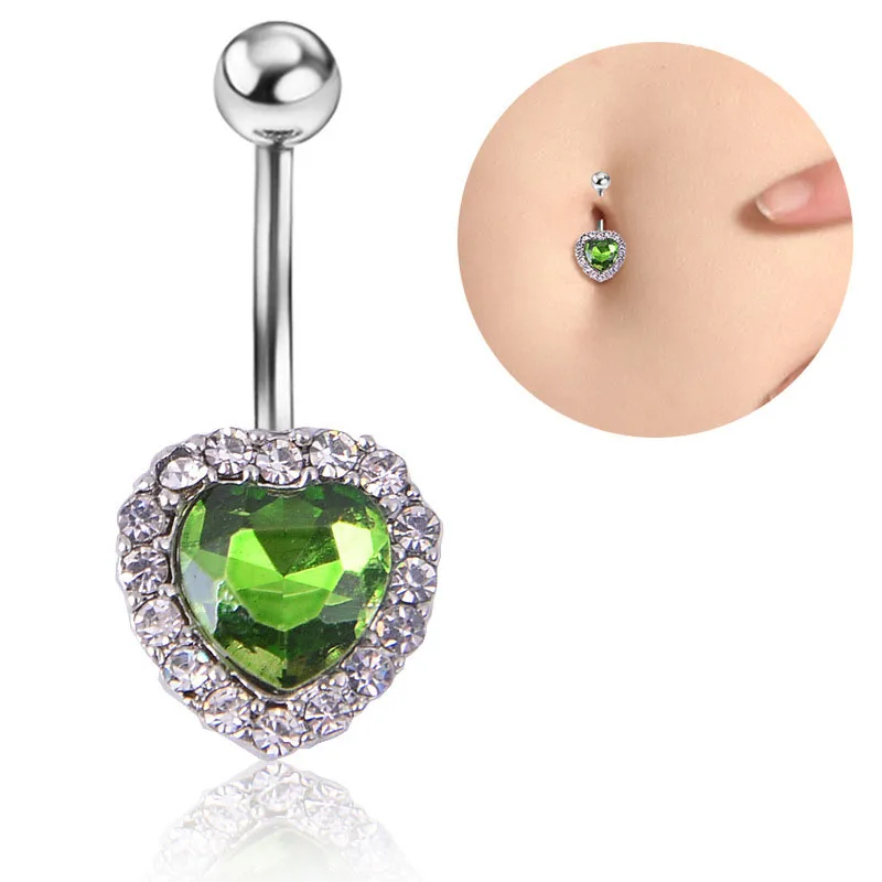 

1PC Crystal Steel Belly Piercings Navel Piercing Sexy Piercing Ear Piercings Navel Earring Body Jewelry Round Body Ring Jewelry