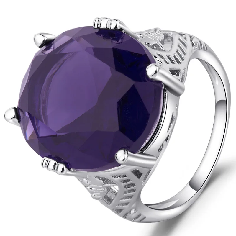 Викторианское античное большое фиолетовое овальное Циркон высокого качества