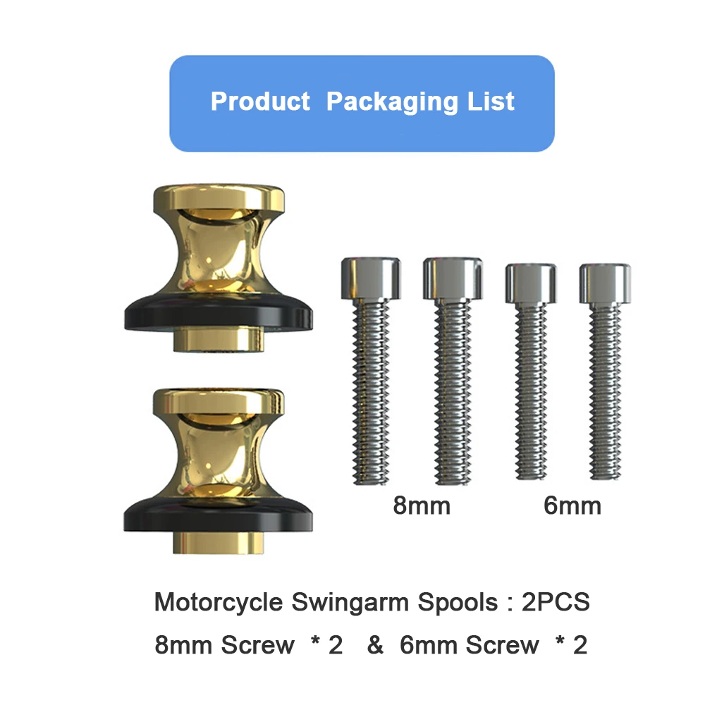 6/8 мм Универсальные катушки для мотоцикла винтовые болты Слайдеры Yamaha Honda Harley KTM