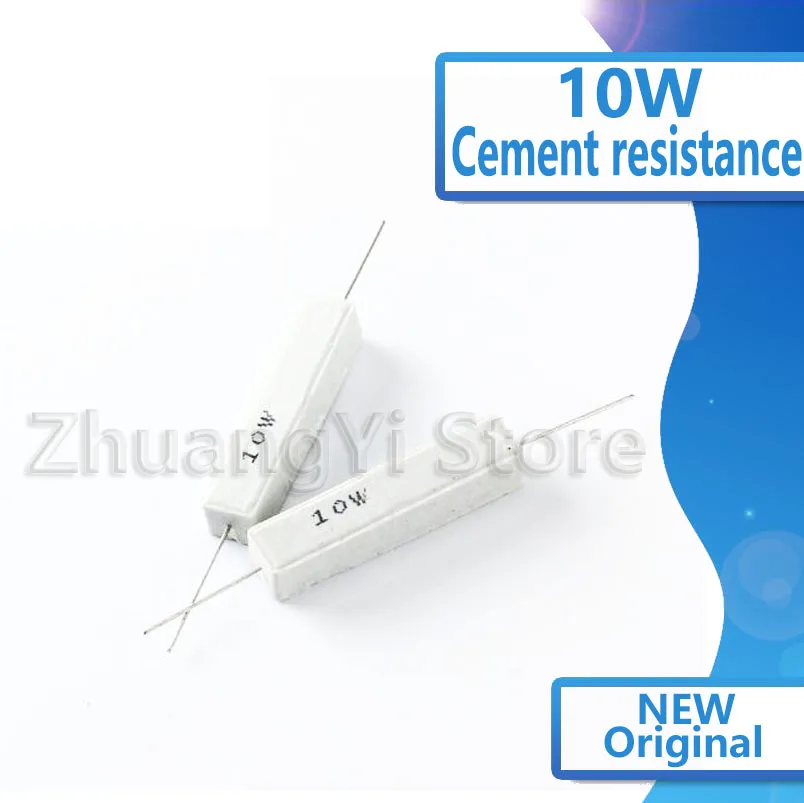 

10pcs 10W 5% Cement Resistor Power Resistance 0.1 ~ 10K 0.1R 0.5R 10R 50R 0.22 0.33 0.5 1 2 5 8 10 15 20 25 30 100 1K 2K 3K ohm