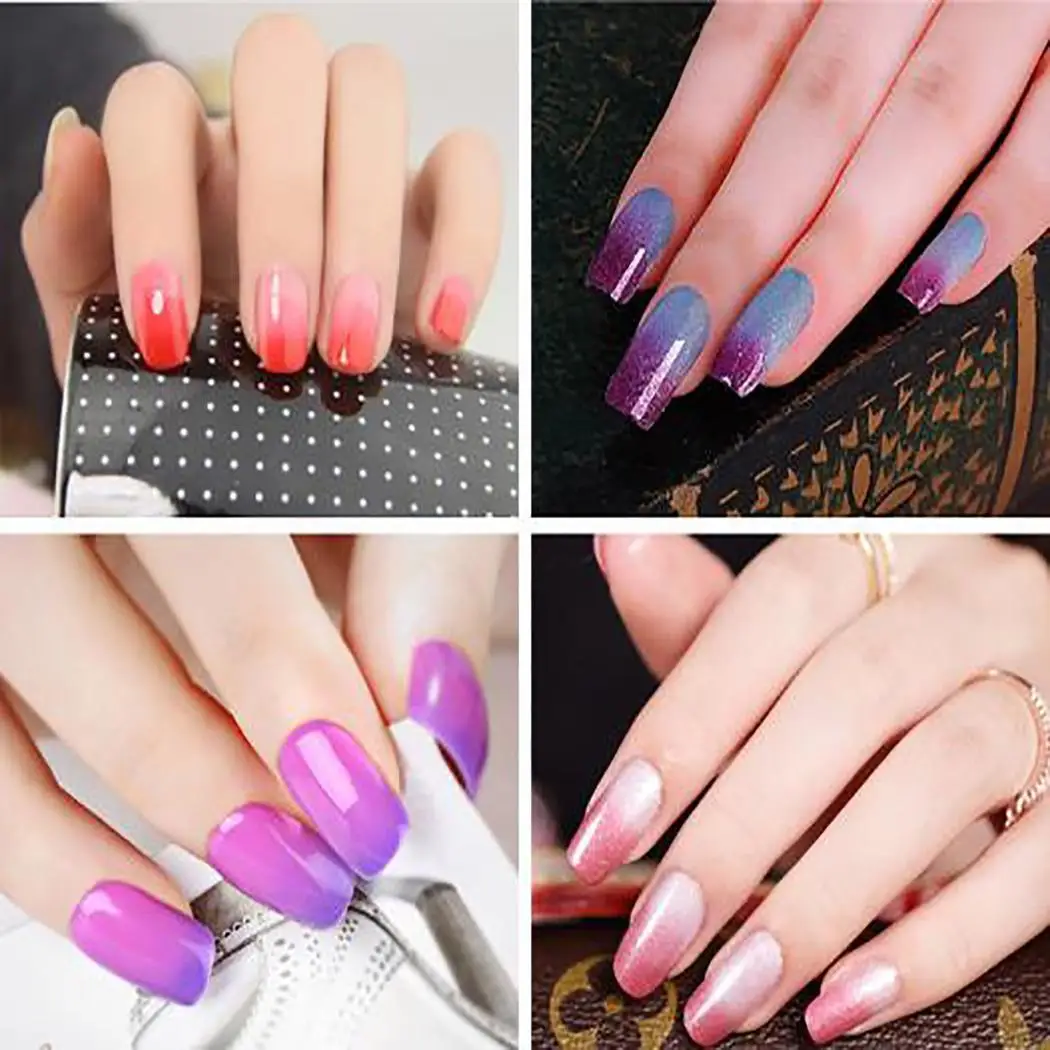 6 мл модный гель для ногтей меняющий температуру всех типов кожи как на рисунке