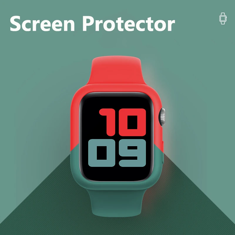 Чехол из ТПУ для Apple Watch Series 5 ремешок 38 мм 42 40 44 силиконовый мягкий защитный чехол