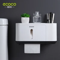ecoco paper towel tissue box dispenser wall mounted storage rack paper towel holder bathroom organizer accessories