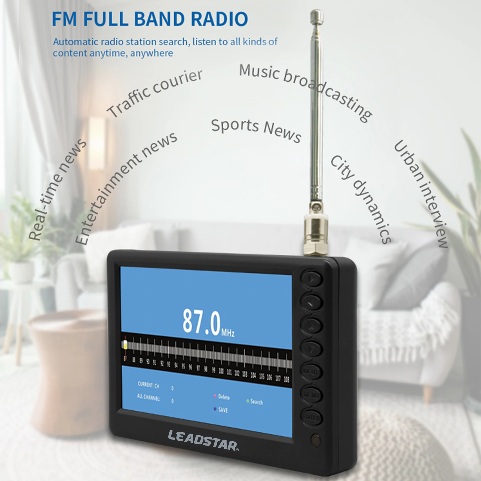 LEADSTAR Pocket TV D5 5 дюймов цифровой и аналоговый мини-Телевизор портативный ТВ-плеер с