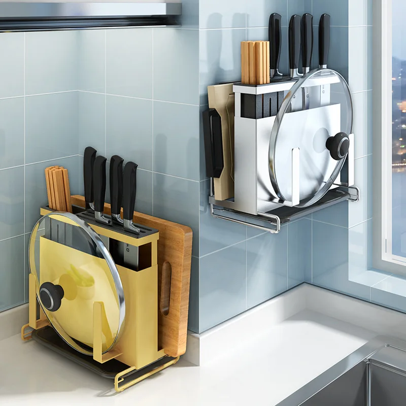 

Кухня Ножи многофункциональная стойка для хранения разделочная доска стойки стене висит стенд крышка стеллаж для хранения твердой древеси...