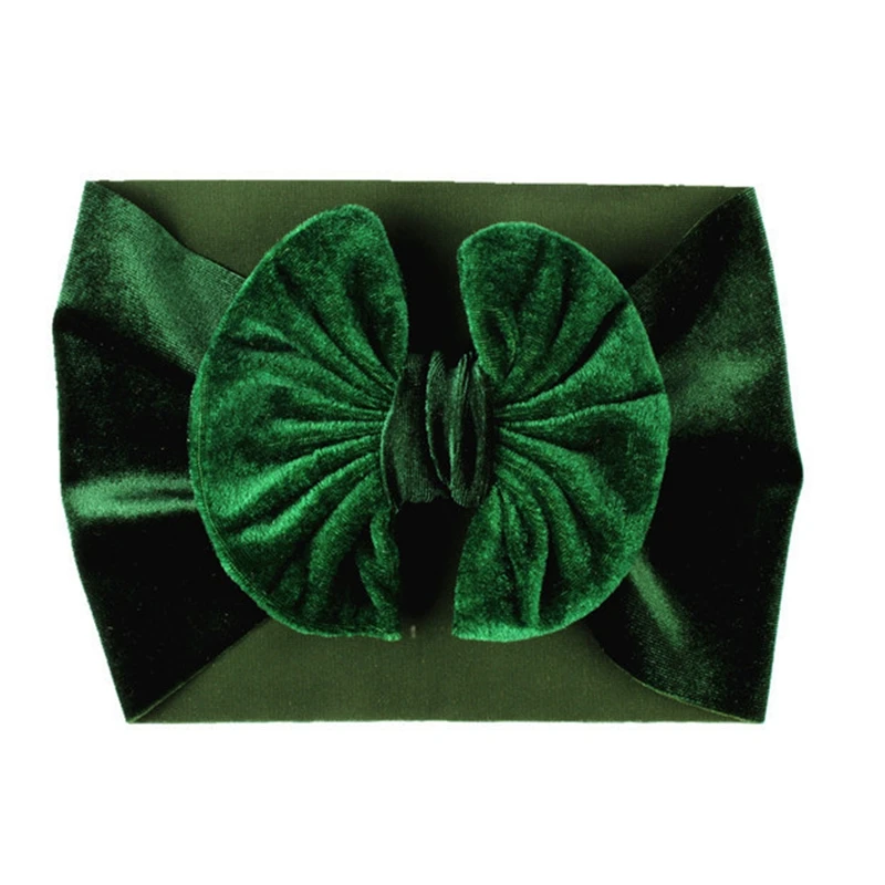 

4 Pcs Baby Girls Velvet Bow Headbands for Kids Elastic Hair Band Large Bows Children Soft Hair Accessories